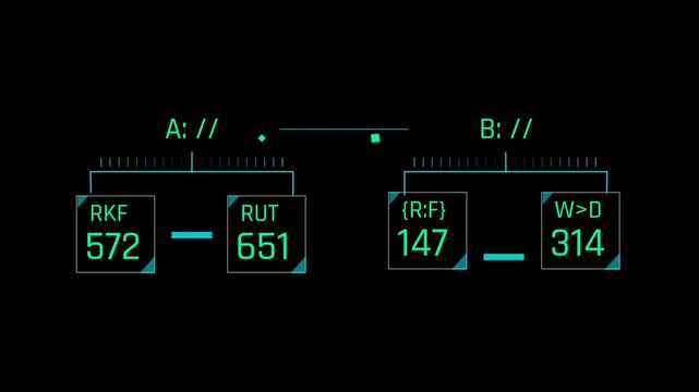 Futuristic Dual Channel Data Monitor With Numeric Status Modules