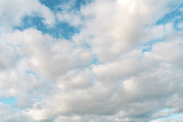 Fototapeta premium Skyscape and cloudscape. Sky with clouds. Cloudy skyscape background. Cloudscape sky background. Cloud in the sky. Background with cloud. Gloomy sky with overcast clouds. High clouds