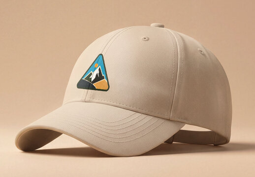 Baseball Cap Mockup with Embroidered Logo