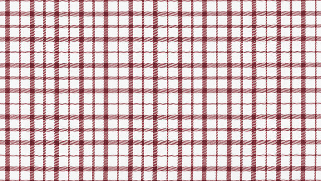 White cotton fabric texture with Brown checkered pattern close up