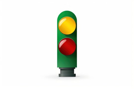 Traffic light with yellow and red signals indicating attention and stop