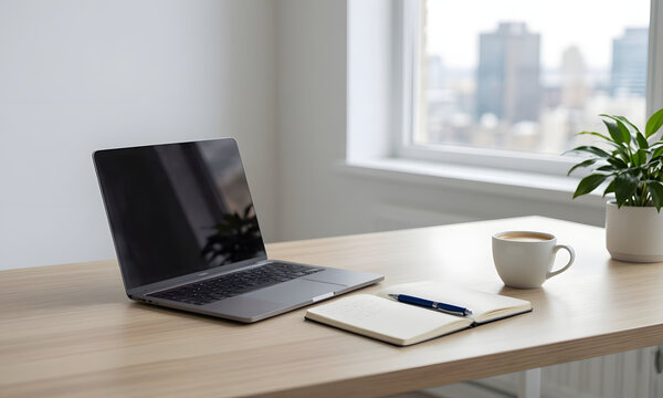 Tidy Desk in a Bright Office