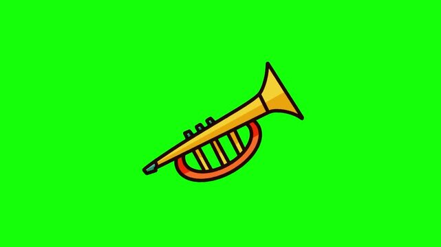 Animation of Trumpet on Green Screen