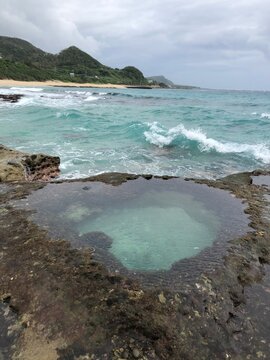 Heart Rock Tide Pool in Amami Oshima, Kagoshima, Japan