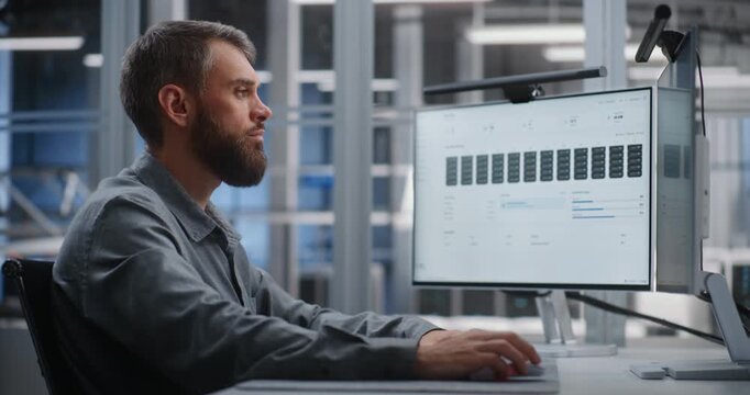 Infrastructure Dashboard Tracks Server Facility Operations With Live Indicators for System Activity, Resource Usage, Performance, Offering Versatile Visual Representation of Data Center Management.