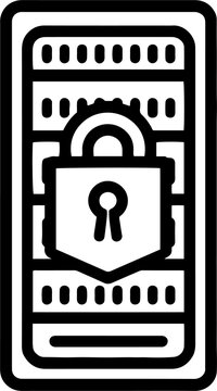 Secure server rack with a shield padlock icon vector design