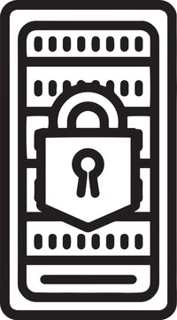 Secure server rack with a shield padlock icon vector design