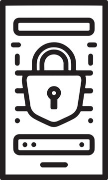 Secure server tower with a central padlock shield icon vector design