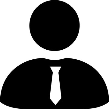 Business professional or employee profile icon with a tie vector design