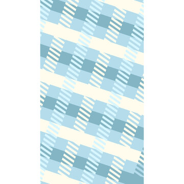 Diagonal Blue Plaid Seamless Pattern Background