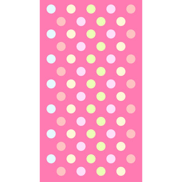 Cute Pink Polka Dot Seamless Pattern Background