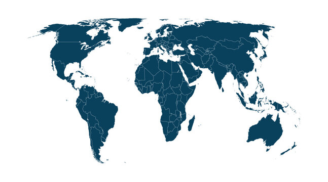 World map vector globe template - equal earth 