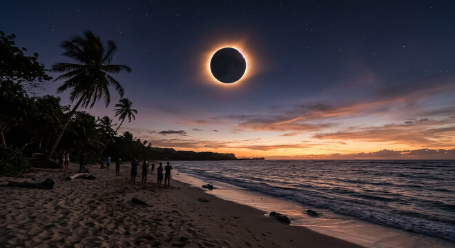 Corona solar brillante durante un eclipse total