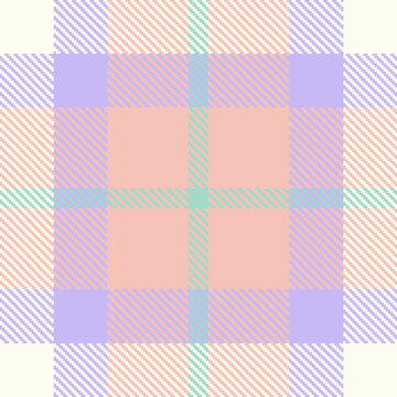Pastel Minimalist Twill 2x2 Seamless Tartan Plaid Pattern