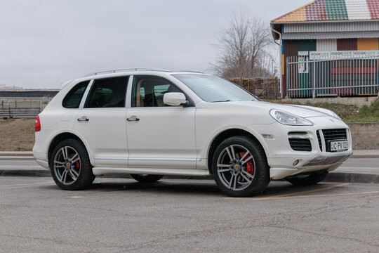 Chisinau, Moldova-February 8, 2025: Porsche Cayenne GTS, First Generation