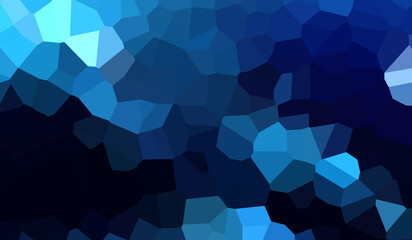 Obraz premium Abstract blue geometric mosaic background with polygonal shapes and dark gradient texture.