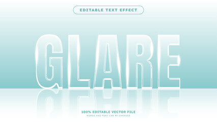 Glass editable text effect Transparent text effects © Kaleido