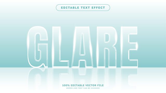Glass editable text effect Transparent text effects