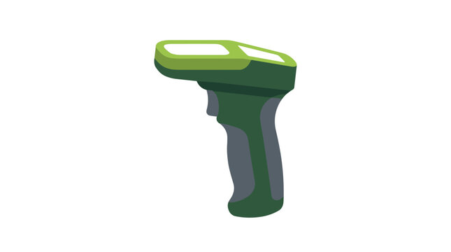 Handheld barcode scanner flat vector illustration for retail inventory management and point of sale checkout business concepts