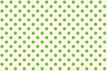 polkadot background colour Old Lace and Green © Pisan