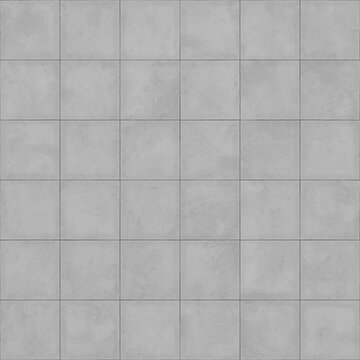 Seamless grid of square graphite tiles arranged in a uniform repeating pattern, featuring a neutral medium-to-light charcoal gray color palette with a subtle matte, cement-like surface texture.