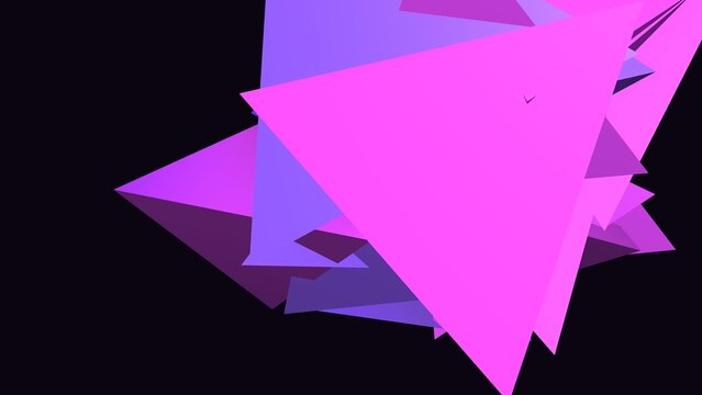 Vibrant pink and purple triangular geometric shapes forming a bold abstract design for creative projects