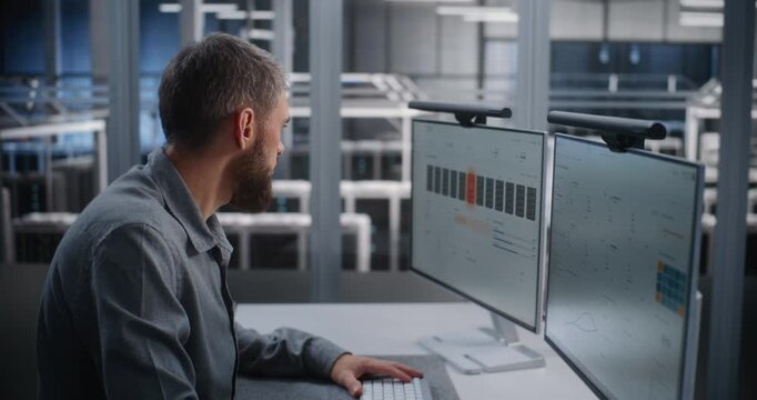 Network Security Specialist Observes Extensive Server Infrastructure When DDoS Threat Emerges, Quickly Intervening to Protect Connected Services and Maintain Operational Continuity Across Data Center.
