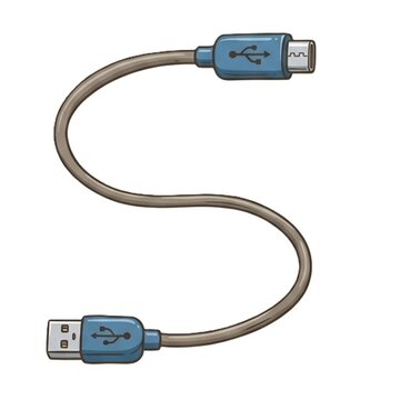 USB Type-A to Micro USB Short Cable Illustration
