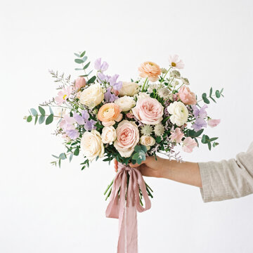 Pastel Wedding Bouquet