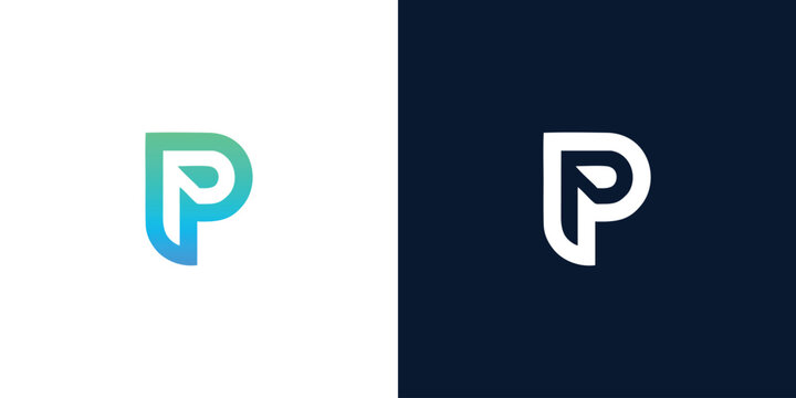 A modern, minimalist letter P logo design featuring a dynamic, organic curve, subtly suggestive of growth and innovation, ideal for contemporary branding and corporate identity solutions