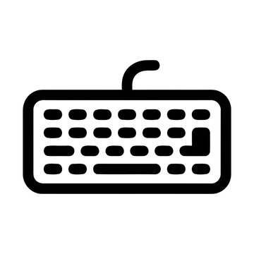 Minimalist Bold Line Computer Keyboard Hardware Device Button Graphic Icon