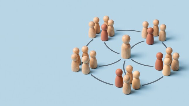 people networking and connecting in a circle