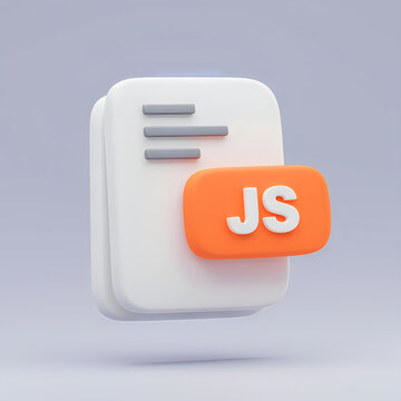 3D JavaScript File Icon for Web Development and Programming Projects