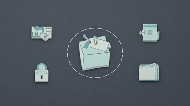 A property lien receives attention while chargeback and garnishment demands await review of disputed payments, accounts and wages. Flat 3D style.