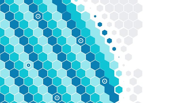 Abstract Geometric Hexagon Pattern Background with Blue Gradient