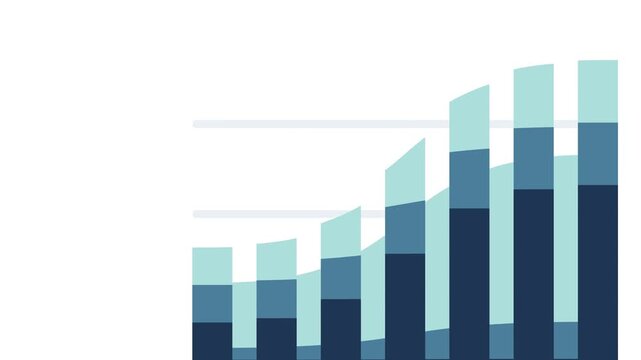 Abstract Stacked Bar Chart Showing Business Growth and Financial Success