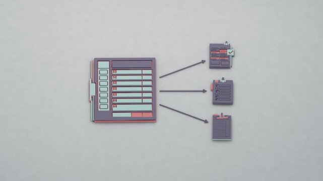 An accrual schedule feeds a reconciliation worksheet, covenant checklist and reserve journal, producing supporting records for the reserve control file. Flat 3D style.