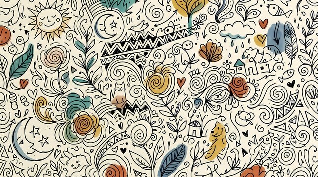 seamless floral pattern with birds