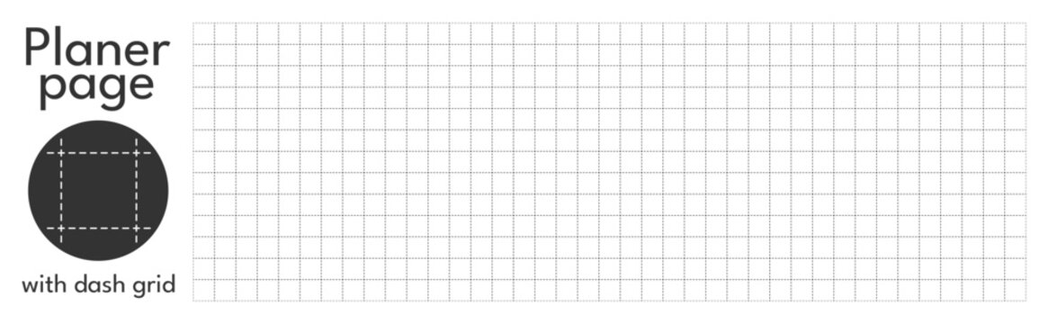 Dash grid paper Dotted graph paper pattern Bg with dotted grid lines Backdrop for bullet journal and notes Vector repeating workbook paper