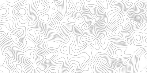 Topographic map vector background, abstract contour line pattern, minimalist geographic relief texture for web design © SELIM