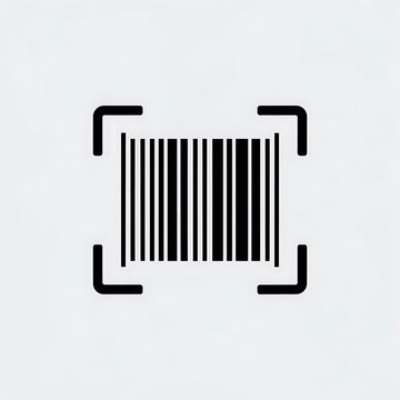 Barcode scanner icon for mobile app and digital technology