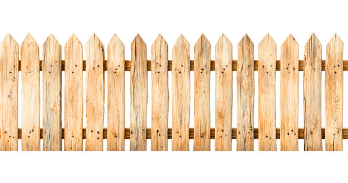 Seamless wooden picket fence background. Brown wood plank barrier for farm, park, backyard, frontward, garden, country field, palisade. Repeated rustic enclosure border png