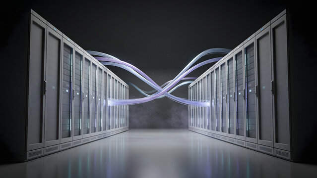 Secure Data Center Infrastructure Representing Digital Transformation and Innovation
