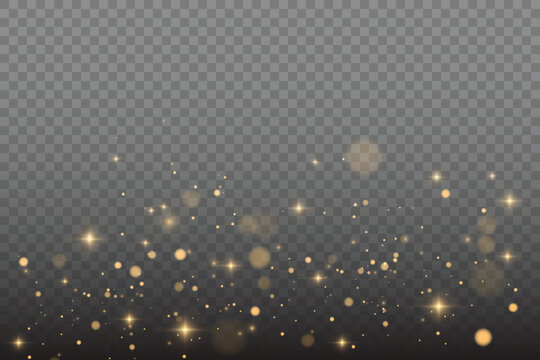 Bokeh, light, gold, background, blur in PNG create a warm festive effect. This PNG Overlay with transparent glow suits christmas, holiday, and luxury glamour decoration designs.