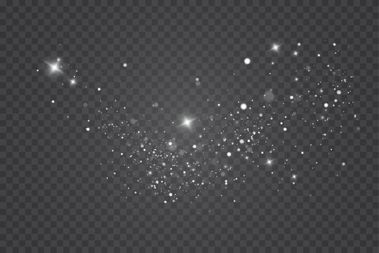 Bokeh light lights effect background. White png dust light.	
