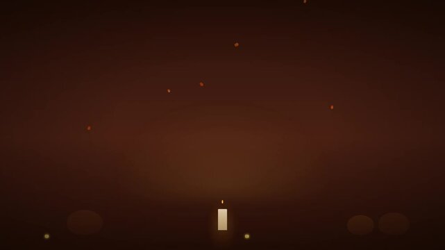 Thanksgiving Golden Harvest &mdash; Wheat Stalks Swaying Candlelight Warm Autumn Atmosphere