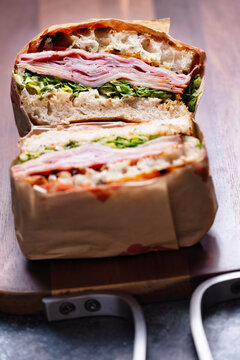 cold cut pork italian sandwich