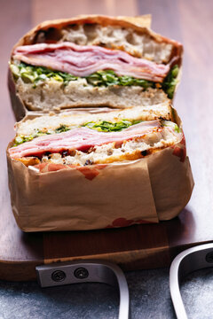 cold cut pork italian sandwich