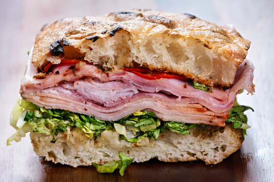cold cut pork italian sandwich