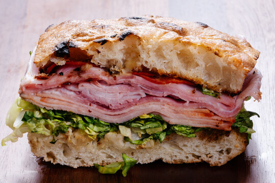 cold cut pork italian sandwich